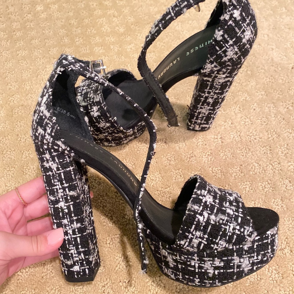 Chinese Laundry Tweed Heels